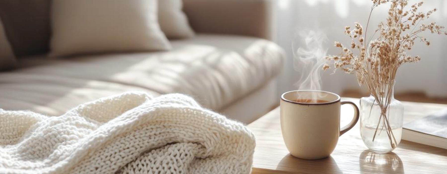 a cup of coffee on a table